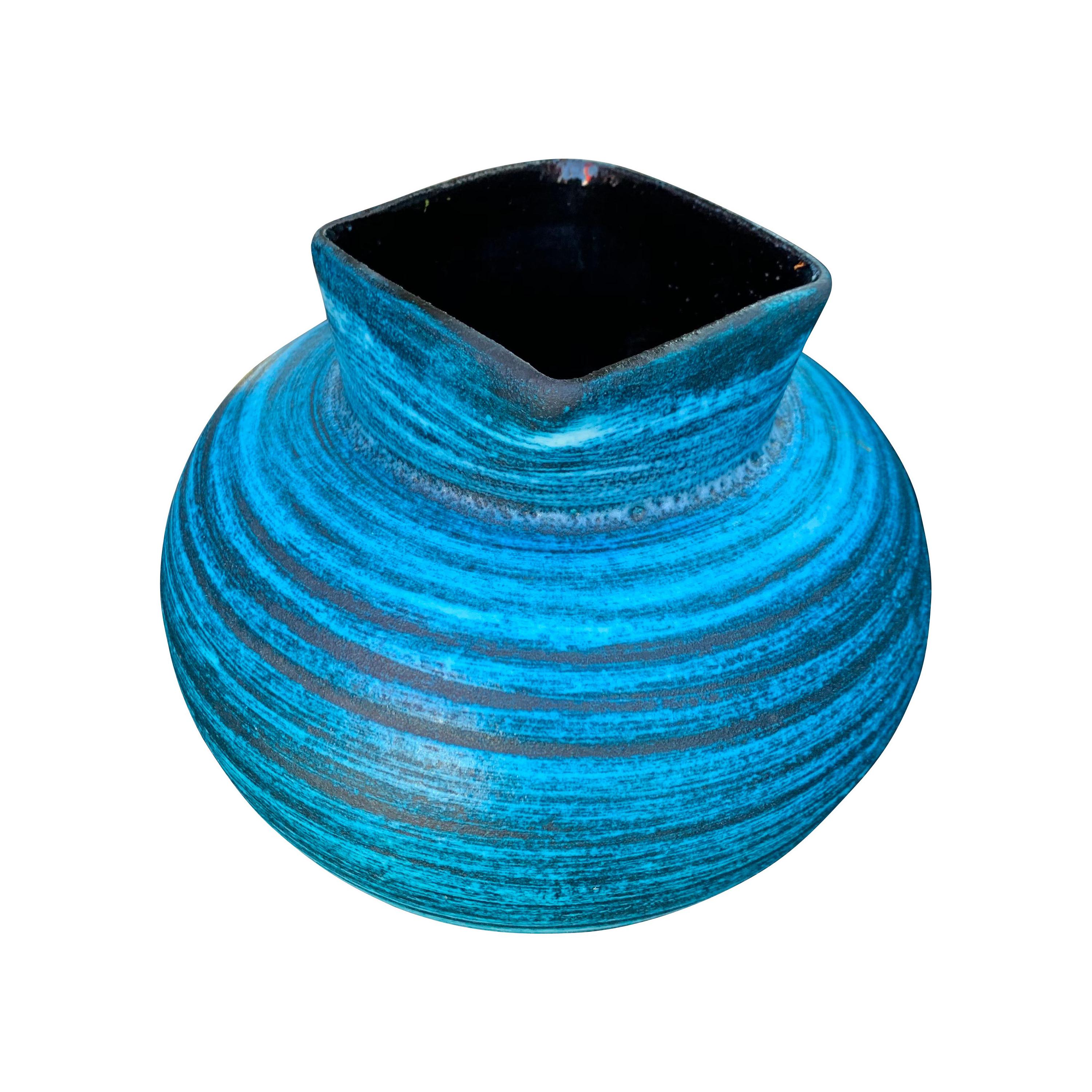 Blue And Grey Accolay Vase, France, Midcentury