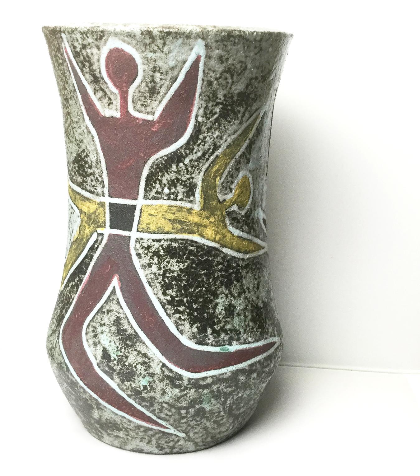 Vase Accolay the Dancers, France, 1950s In Good Condition For Sale In London, GB