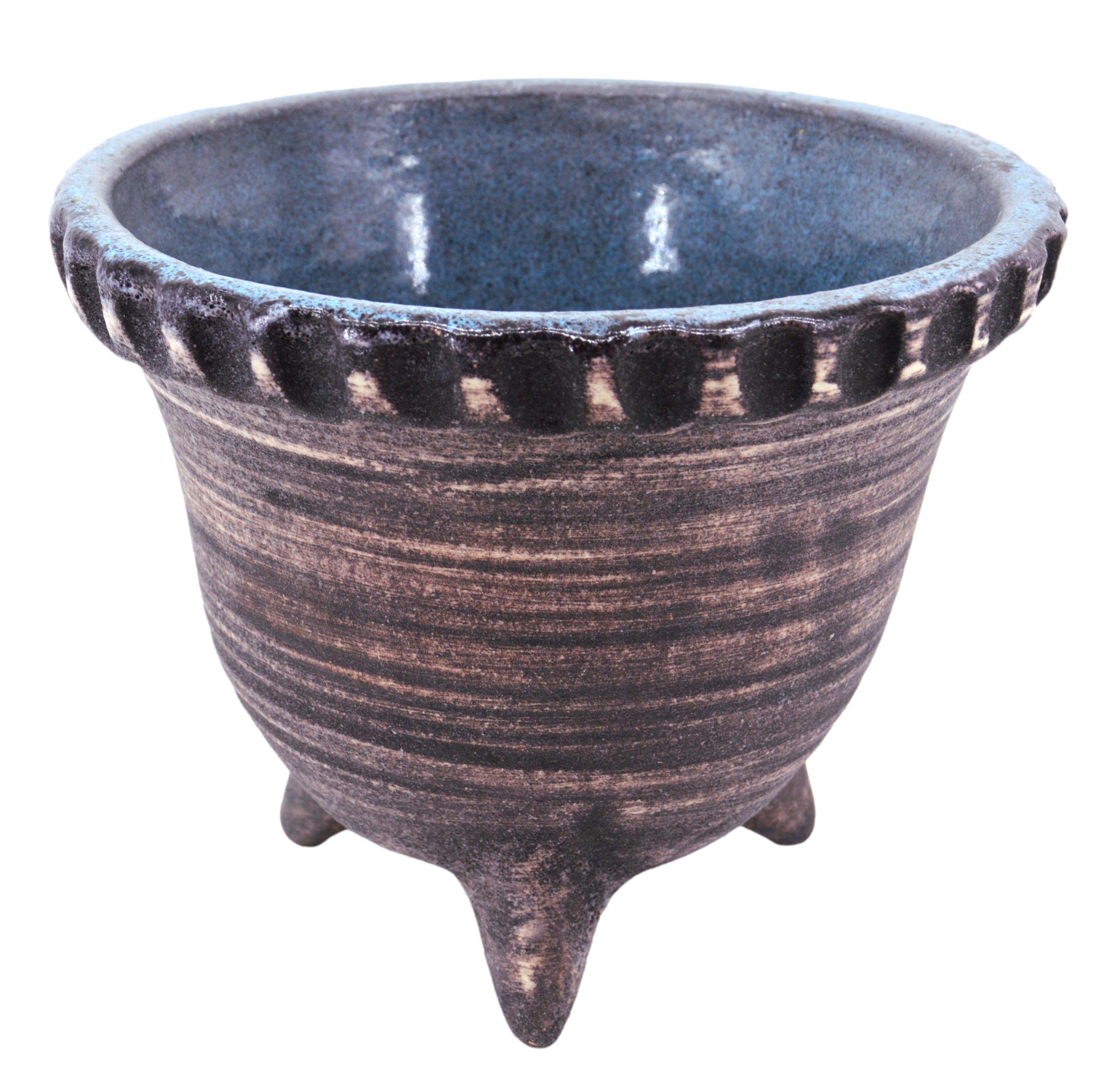 Vaso Accolay con cerchi concentrici viola in vendita 2