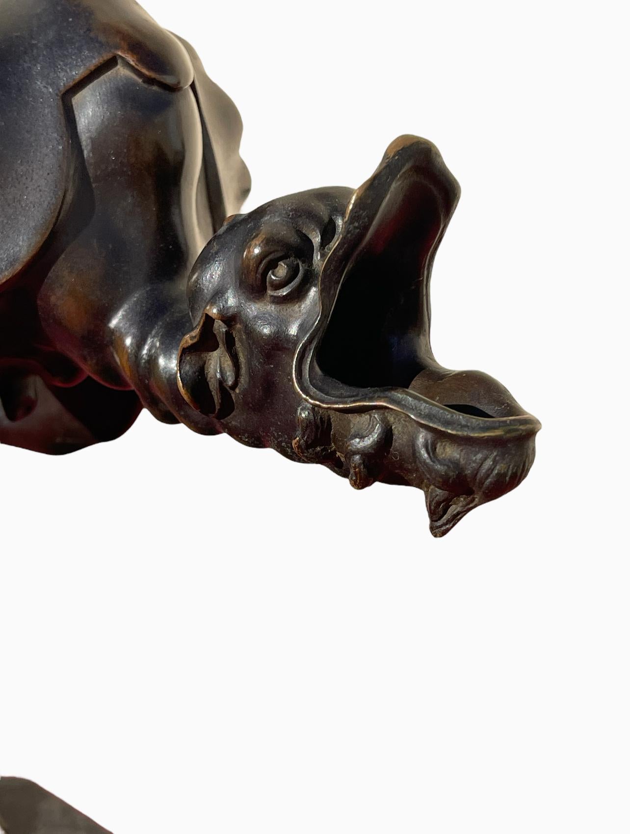 19th Century According To Arent Van Bolten - Grotesque Animal, Oil Lamp For Sale