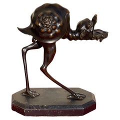 Antique According To Arent Van Bolten - Grotesque Animal, Oil Lamp