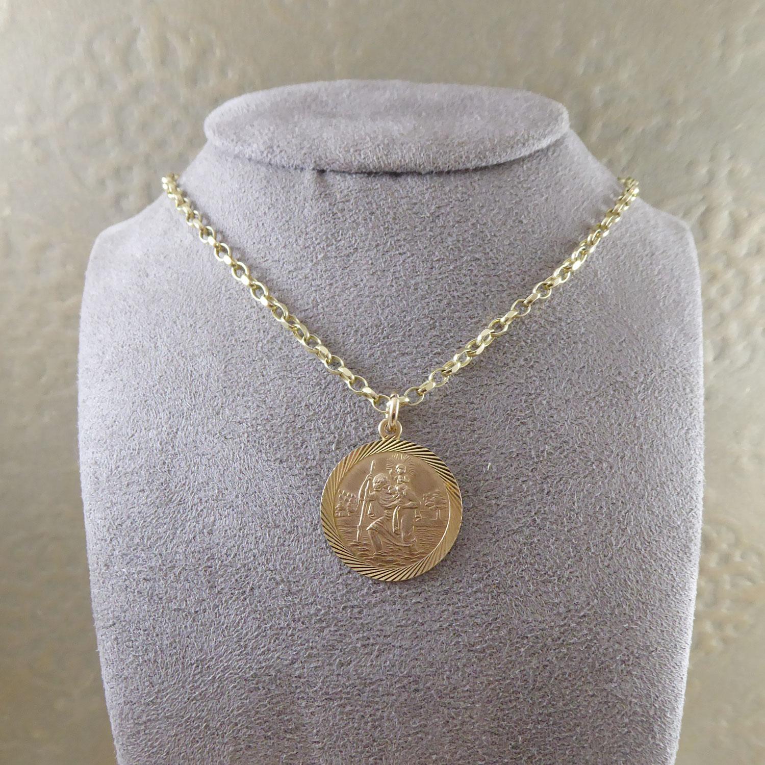 vintage st christopher pendant