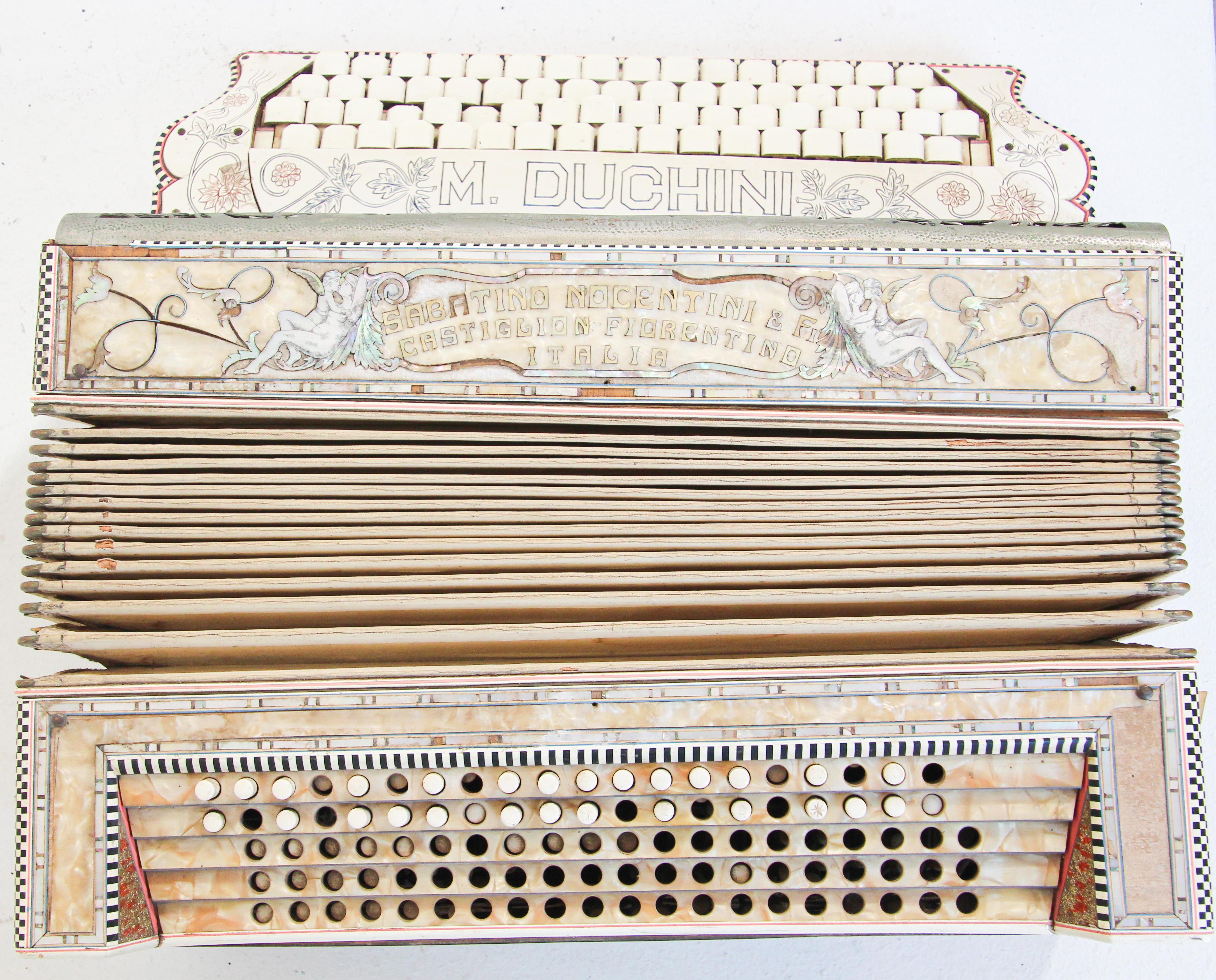 Abalone Accordion by Sabatino Nocentini & Figli Made in Florence, Italy For Sale