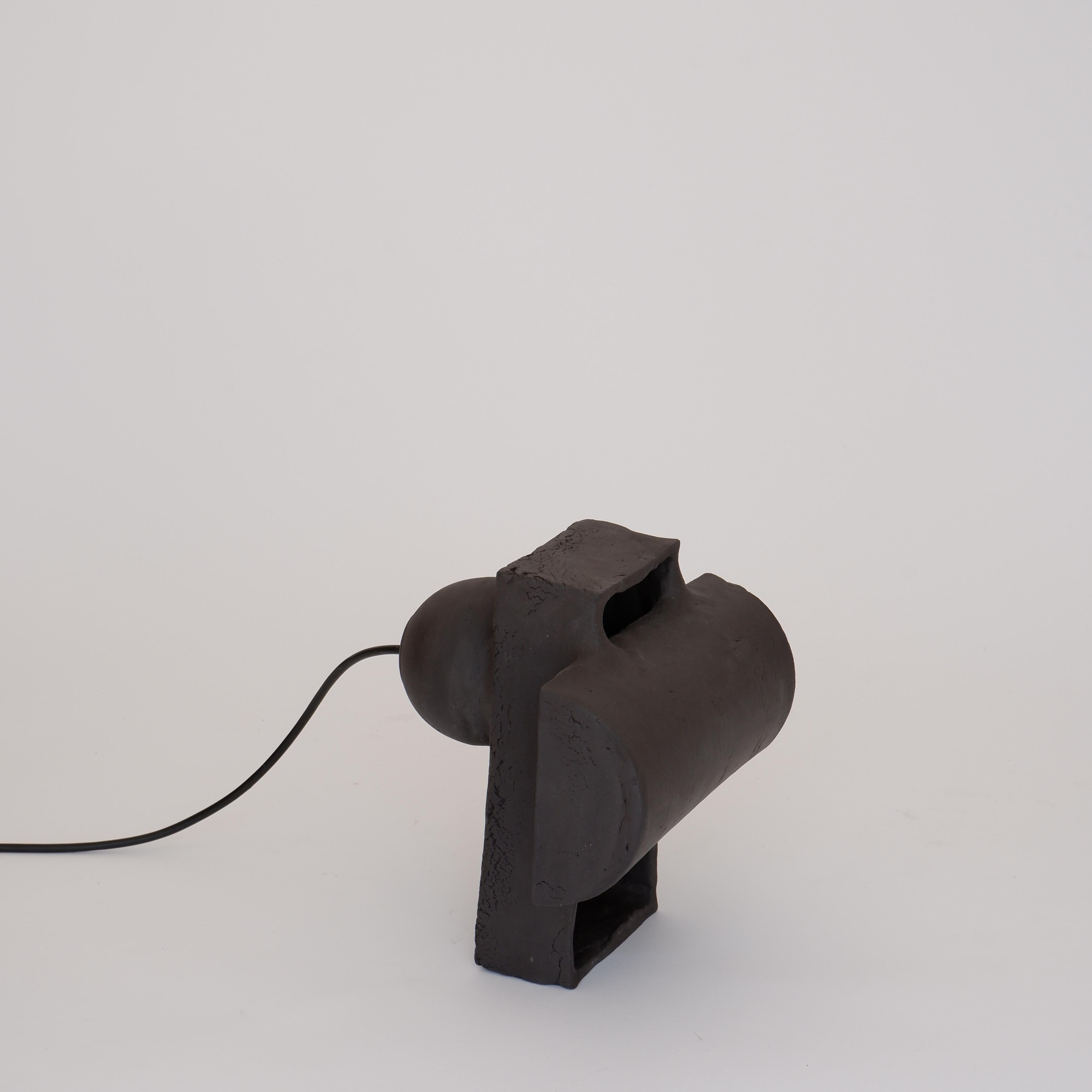 Modern Accre Small Black Lamp by Ia Kutateladze For Sale