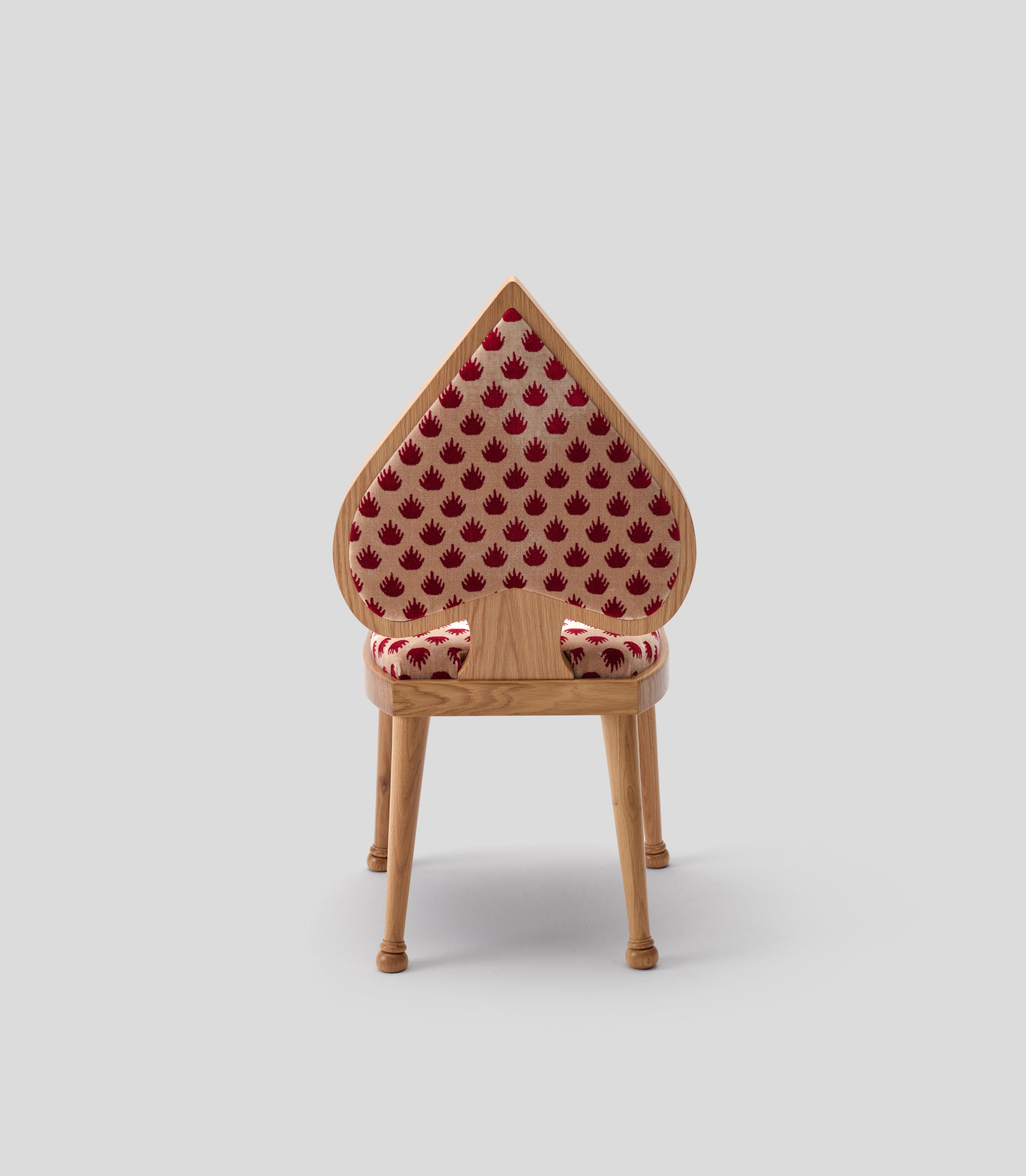 Ace Chair with Red Velvet Coronation Fabric In New Condition For Sale In Istanbul, TR