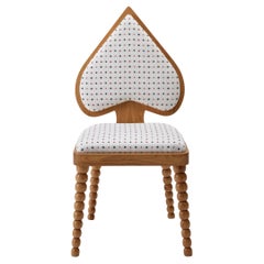 Chaise Ace avec tissu blanc pour jouer aux cartes