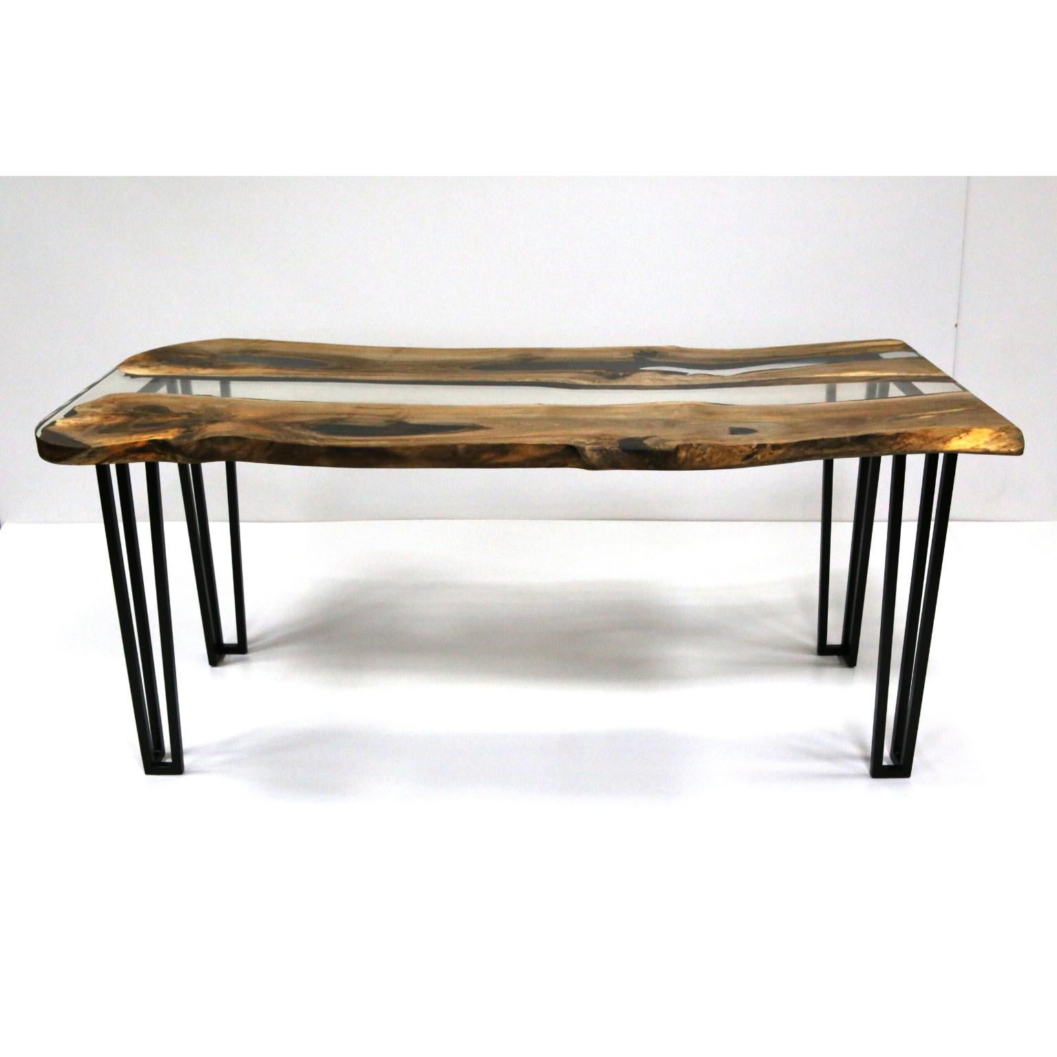 Ace Dining Table by KV Design
One Of A Kind
Dimensions: D 80 x W 180 x H 77 cm.
Materials: European walnut, metal, and epoxy.

Everything is custom-made 1 of 1 edition. Please contact us.

The dining table is an essential part of your home