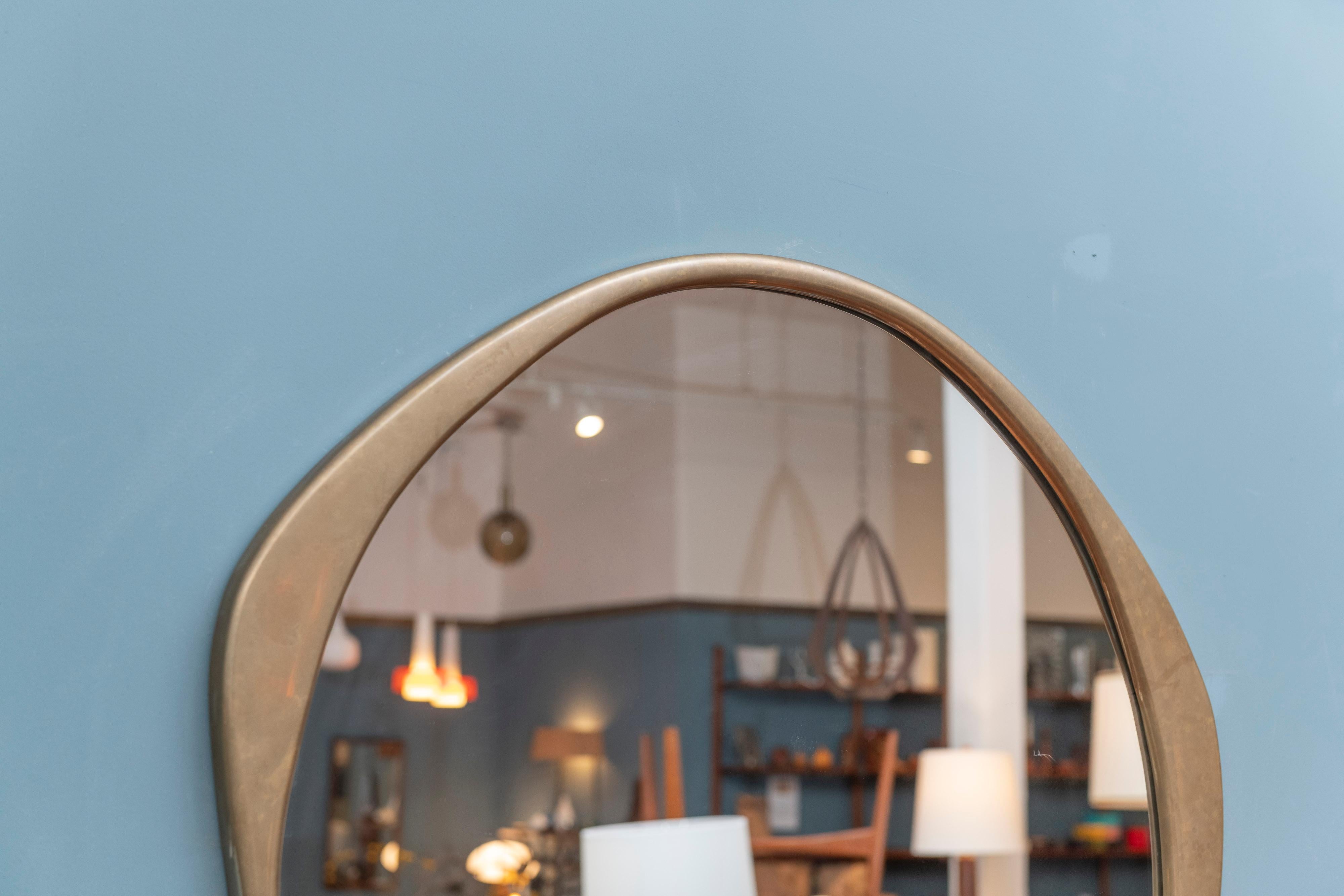 Contemporary A.Cepa Bronze Patinated Large Wall Mirror