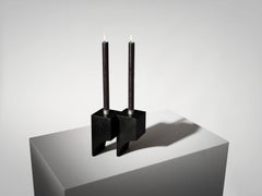 Acer R2 Candle Holder in Black European Oak by Mokko Amsterdam