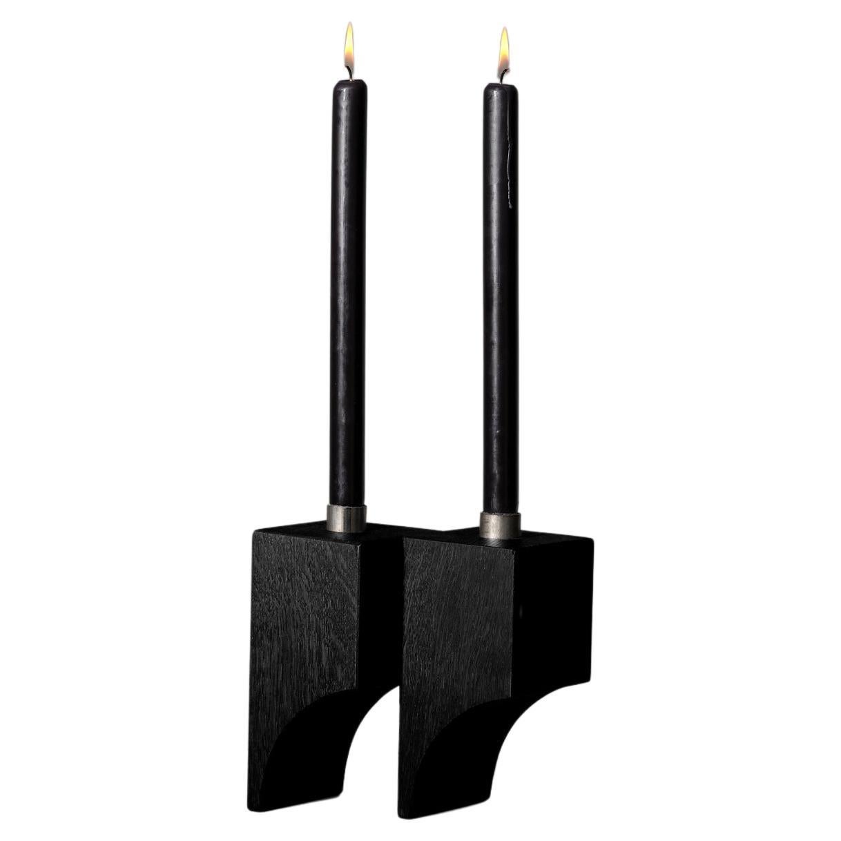 Portavelas Acer R2 de roble europeo negro by Mokko Amsterdam