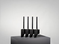 Acer R4 Candle Holder in Black European Oak by Mokko Amsterdam