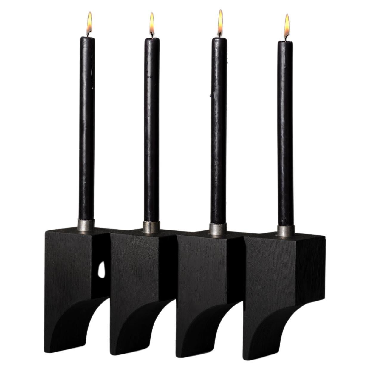 Portavelas Acer R4 de roble europeo negro by Mokko Amsterdam