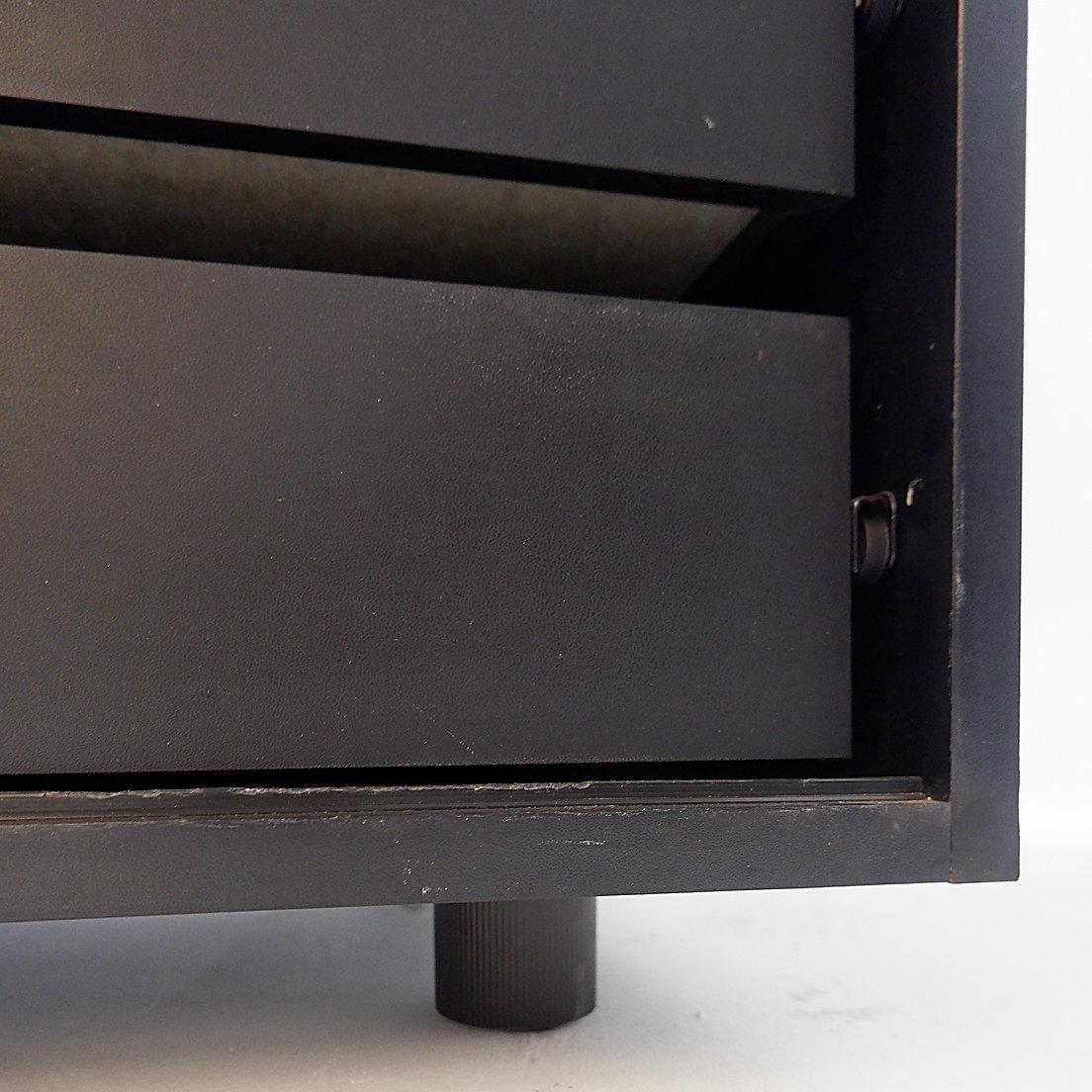 Credenza laccata nera Acerbis - Serie Sheraton anni '80 2