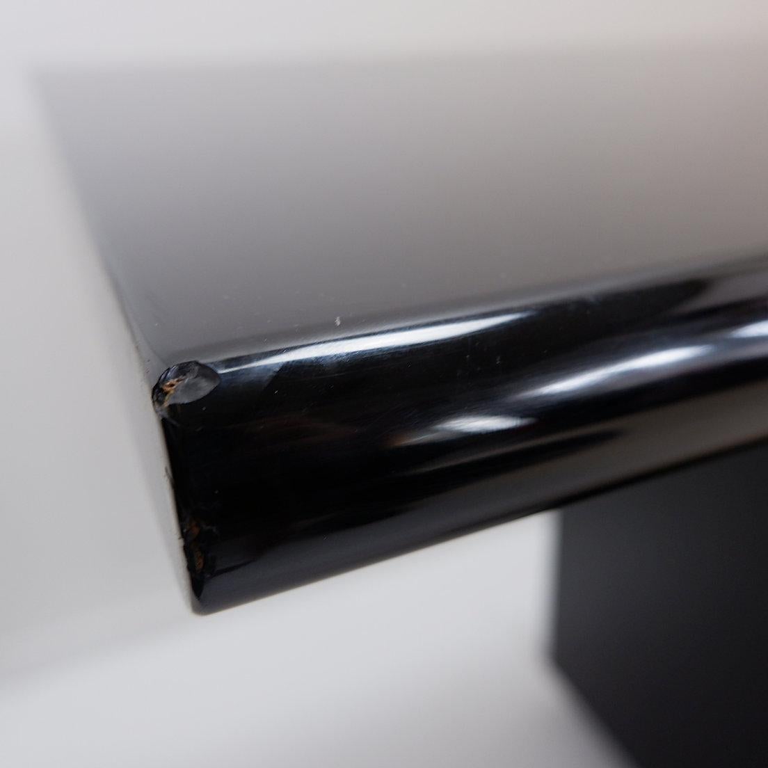 Credenza laccata nera Acerbis - Serie Sheraton anni '80 4