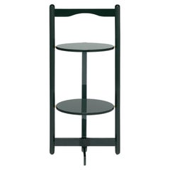 Acerbis Florian Multilevel Table in Glossy Lacquered Dark Green Frame