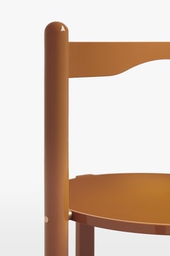 Acerbis Florian Multilevel Table in Glossy Lacquered Mustard Yellow Frame