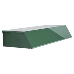 Acerbis Ghostwriter Wall-Mounted Desk/Bookcase in Glossy Lacquered Dark Green