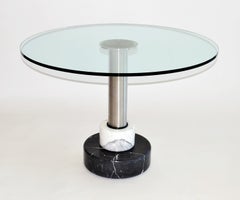 Acerbis 'I Menhir' Marble and Glass Dining Table by Acerbis and Stoppino, 1990's