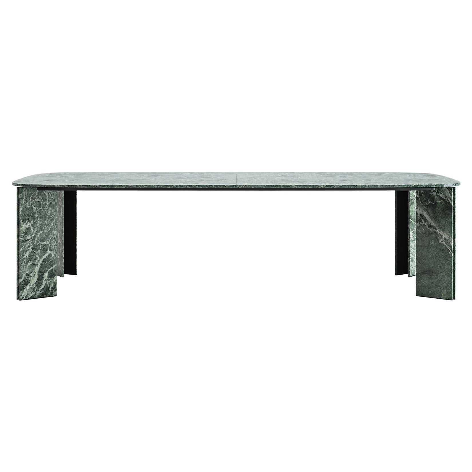 Acerbis Large Maxwell Rectangle Table aus mattem Marmor Alpi Green