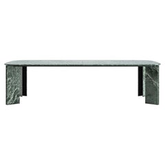 Mesa rectangular Maxwell grande Acerbis de mármol verde alpi mate