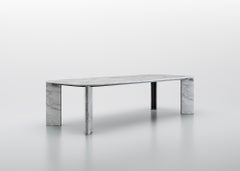 Acerbis Large Maxwell Rectangle Table aus mattweißem Arabeskenmarmor