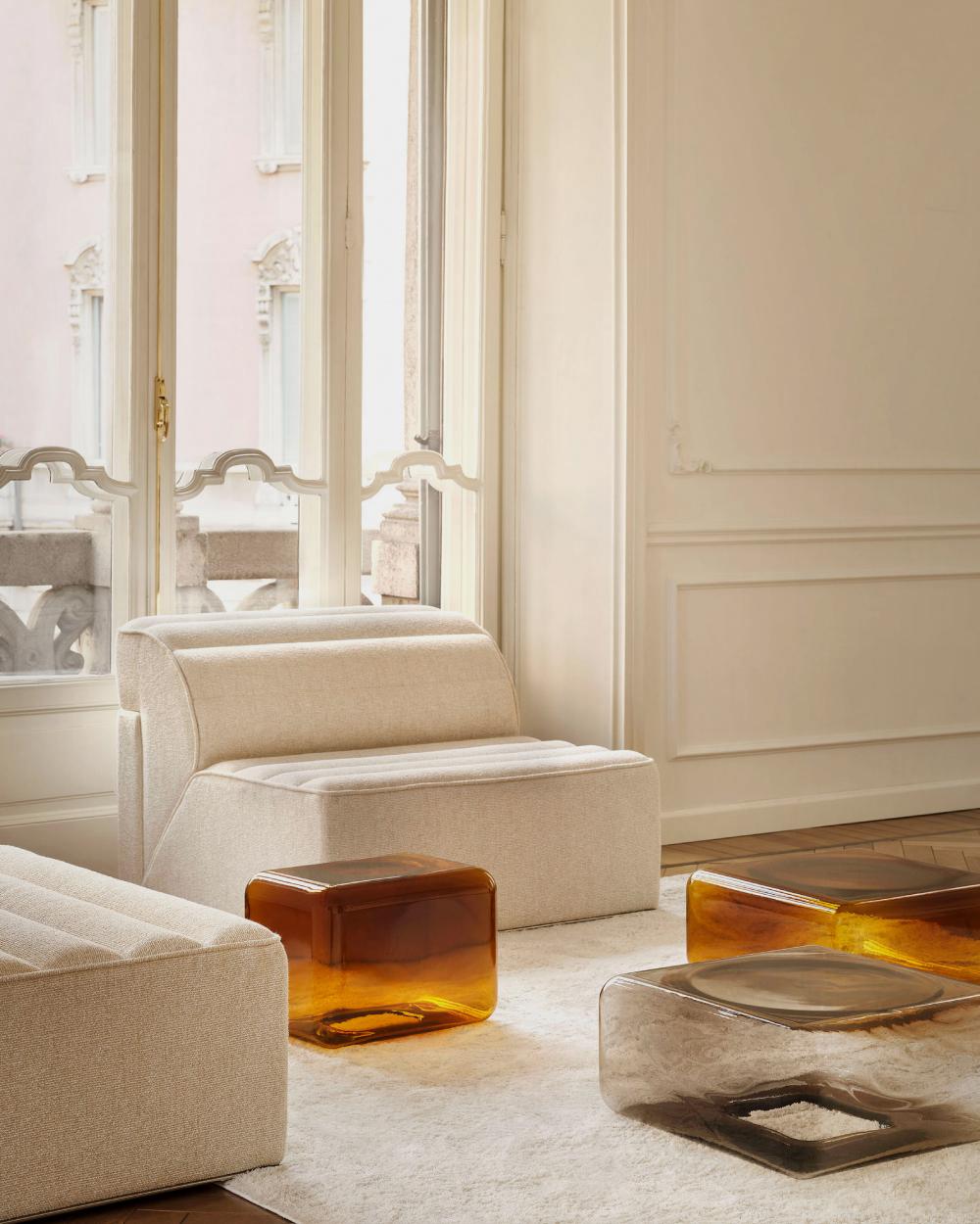 Acerbis LOKUM Coffee Table in smoked grey by Sabine Marcelis 12