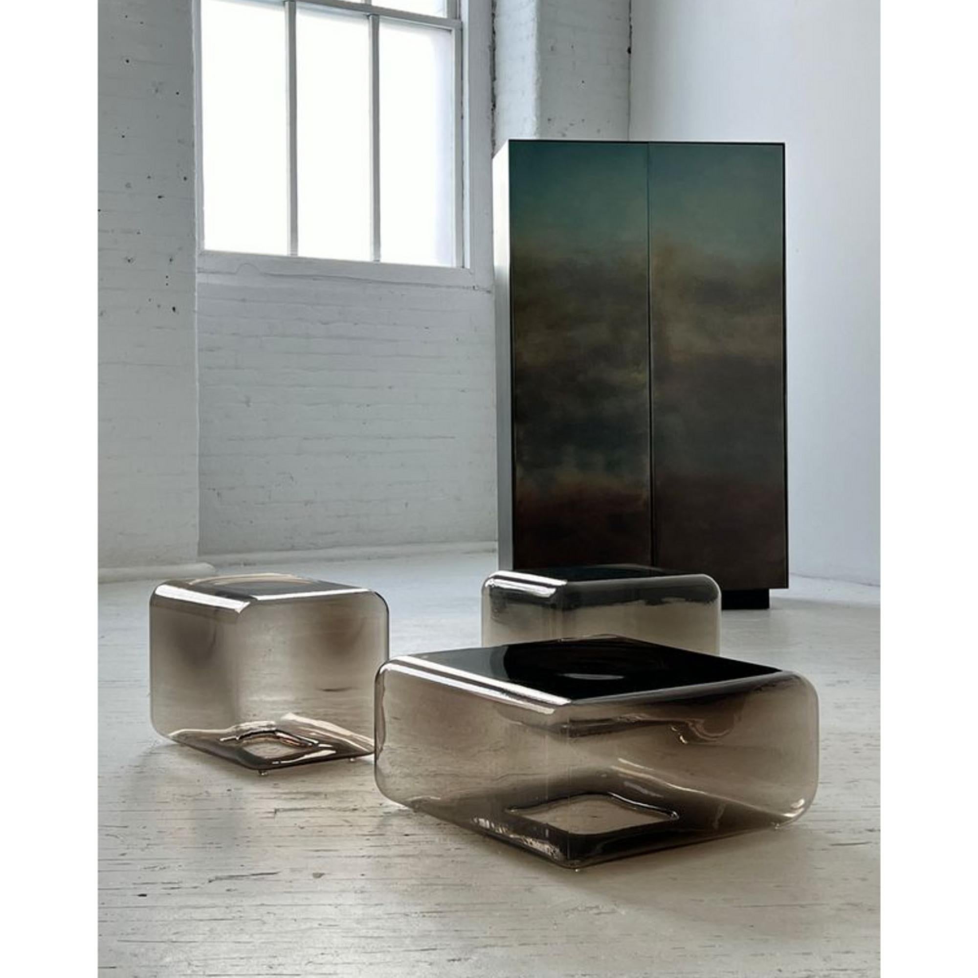 Acerbis LOKUM Set of Three Coffee Tables in Blown glass by Sabine Marcelis in vendita