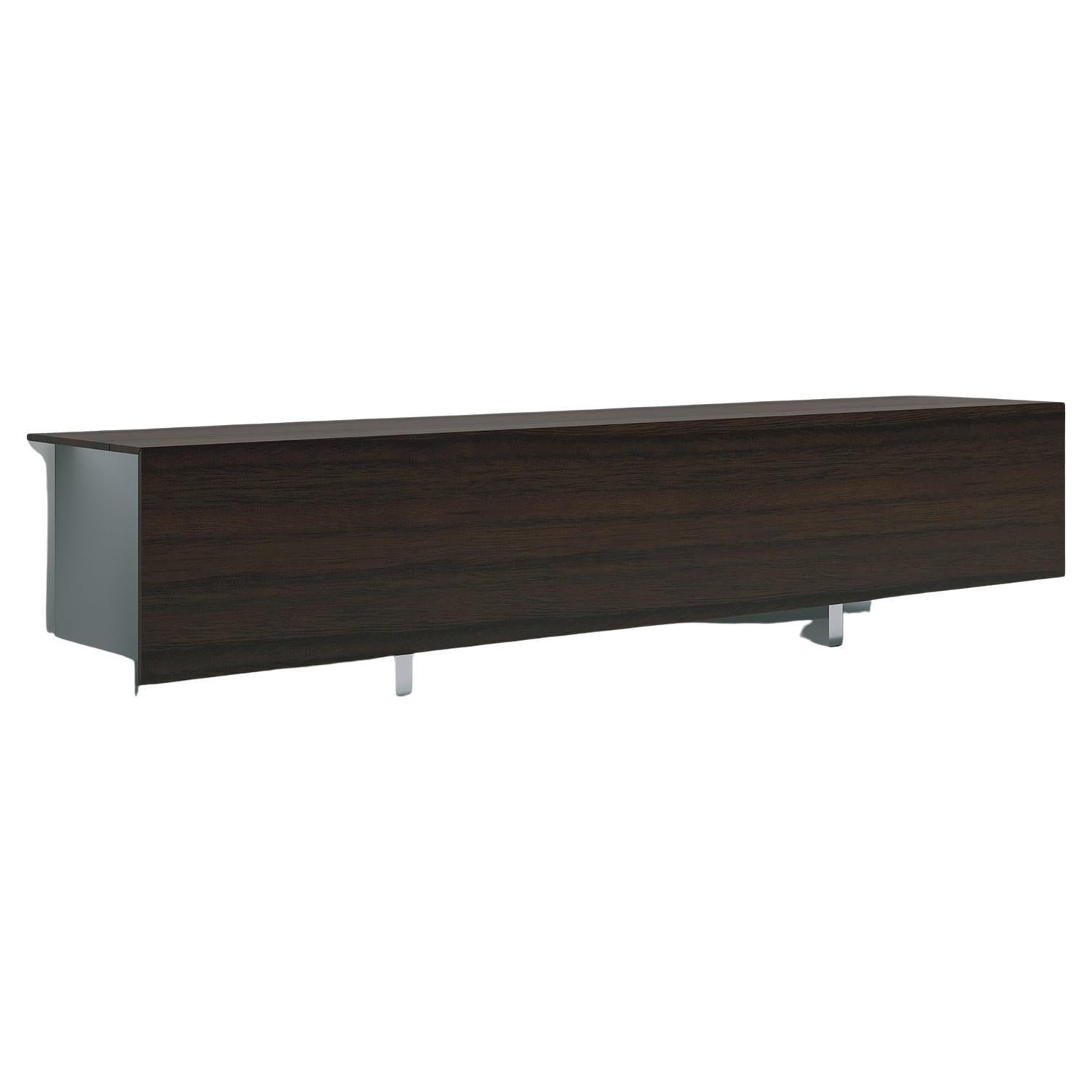 Acerbis Ludwig Large Sideboards in Eucalyptus Wood Top with Doors For Sale