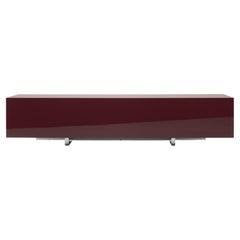 Acerbis Ludwig Small Sideboards in Burgundy Glossy Lacquered Top with Doors