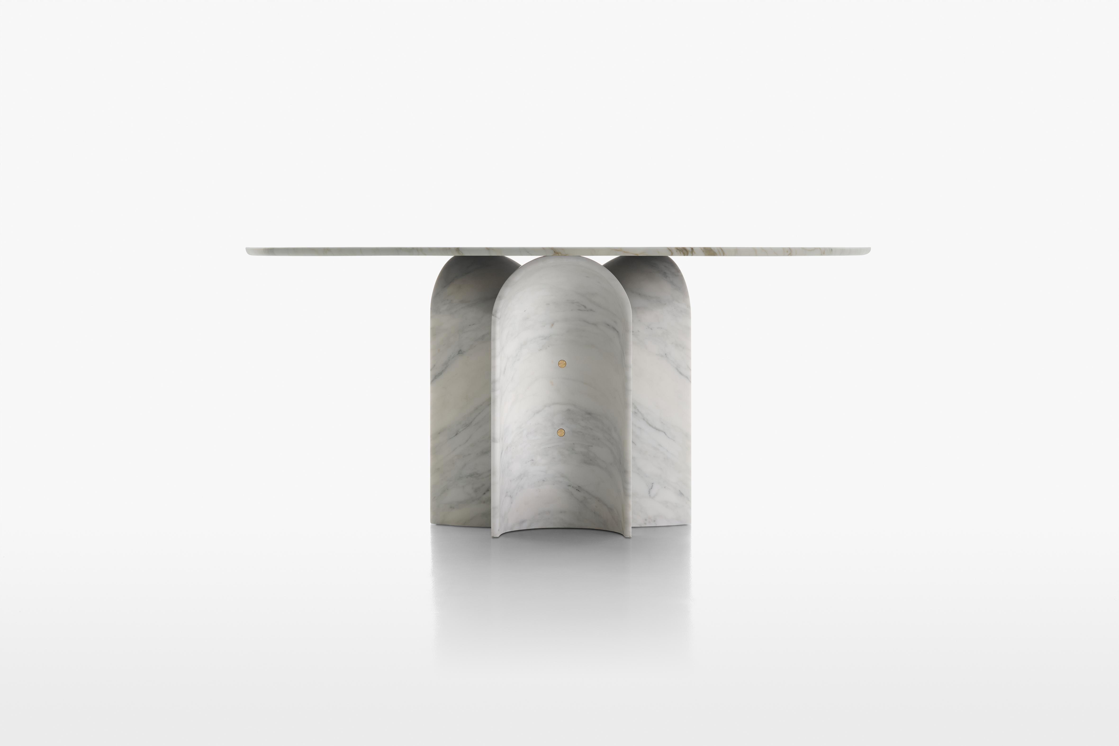 European Acerbis Marble Le Cupole Table by Francesco Meda, David Lopez Quincoces For Sale