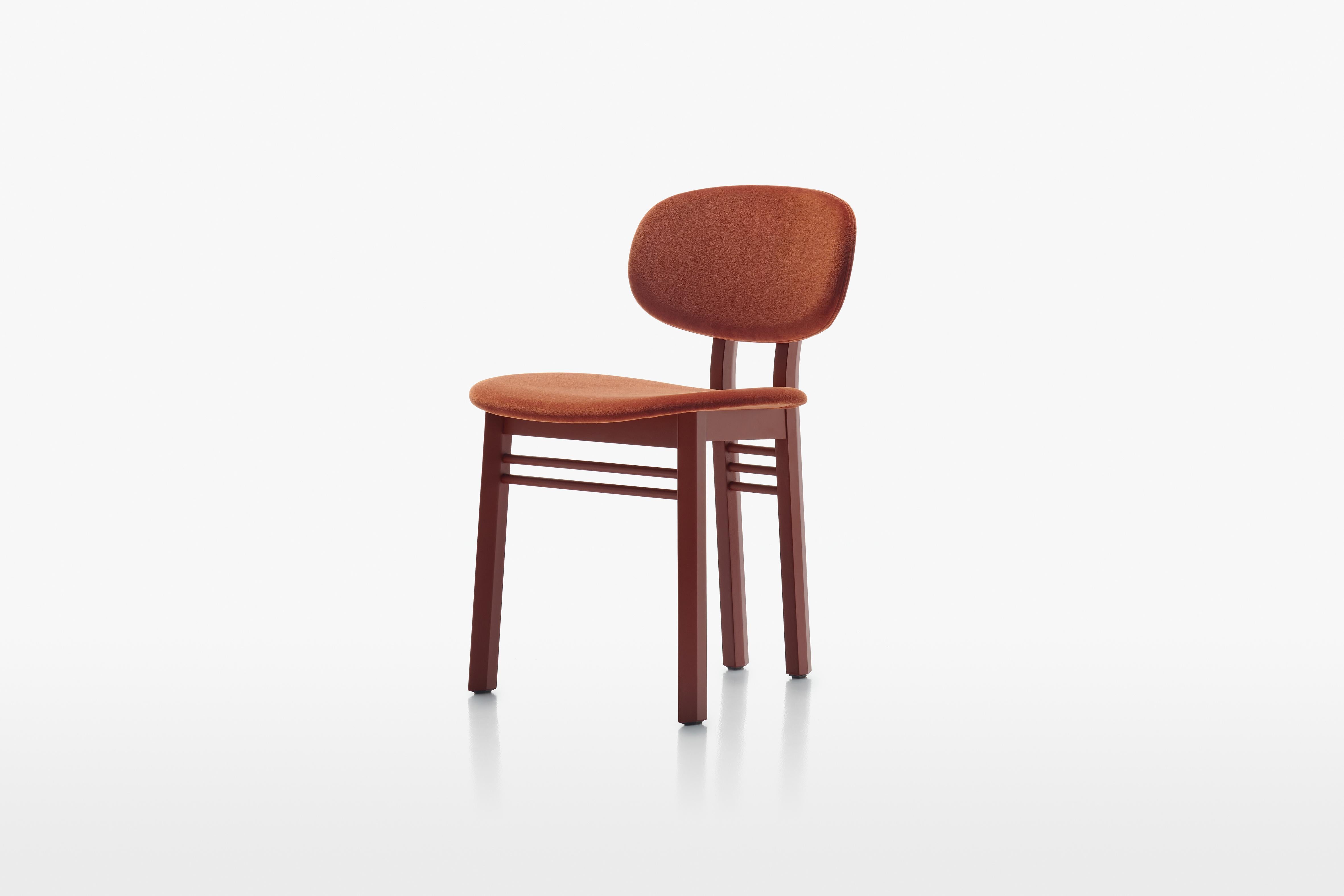Acerbis Med Chair in White Upholstery Seat with Black Stained Ash Frame For Sale 6