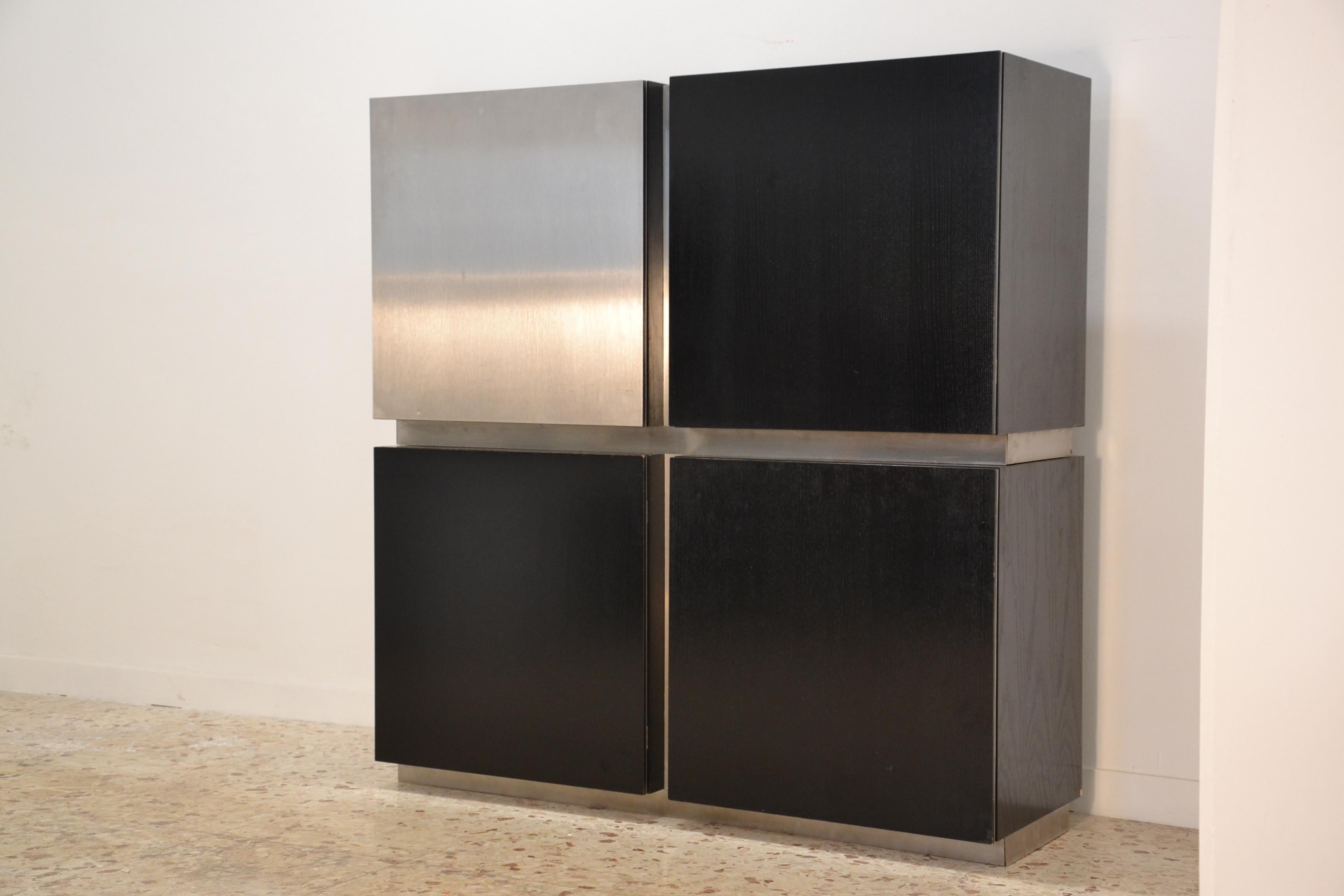 Bar móvil Acerbis diseñado por Giotto Stoppino, 1970 Hoja de metal en venta
