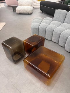 Set di tre tavoli in vetro Acerbis di Sabine Marcelis IN STOCK