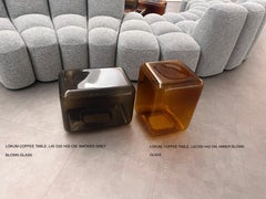Acerbis set of Two Lokum Glass tables by Sabine Marcelis IN STOCK