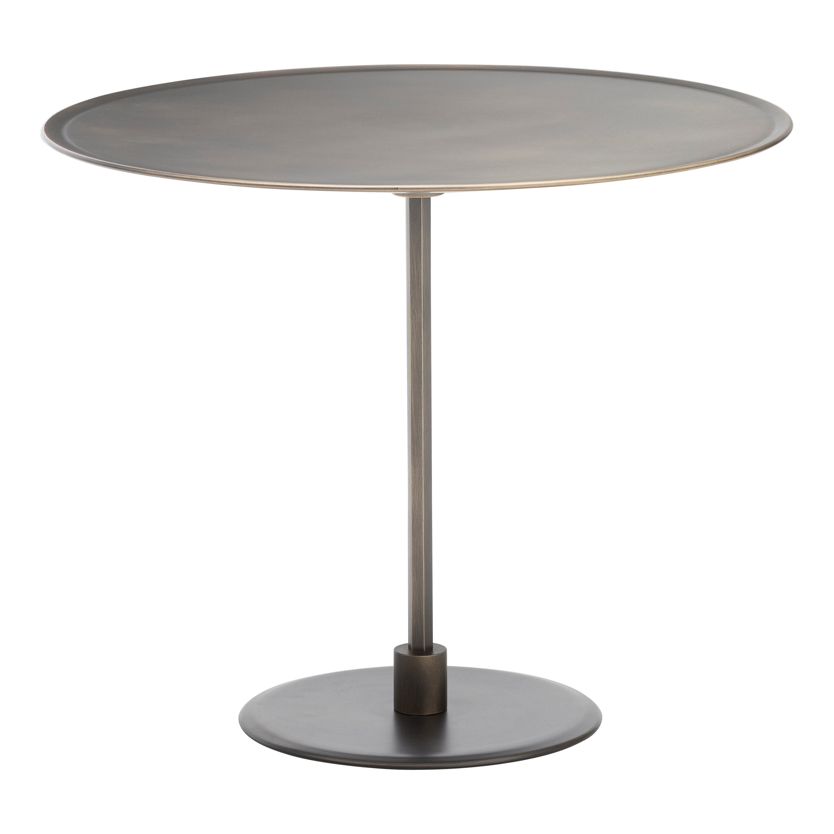 Mesa Auxiliar Acerbis Pequeño Gong en Bronce Orbital Pintado Mate con Estructura