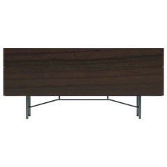 Acerbis Small Grand Buffet Sideboard aus schwarzem Eukalyptus mit grauem Rahmen