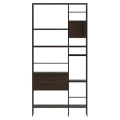 Acerbis Small Outline Bookcase in Dark Stained Walnut by Giacomo Moor