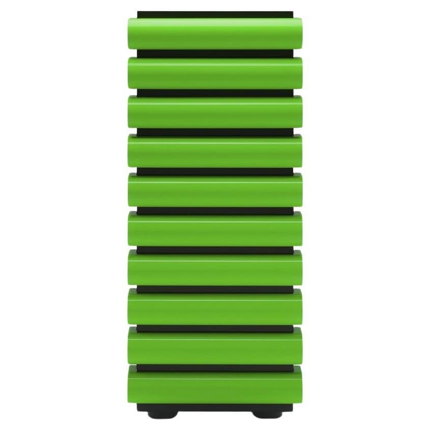 Acerbis Storet Drawers Dresser in Green fluo by Nanda Vigo