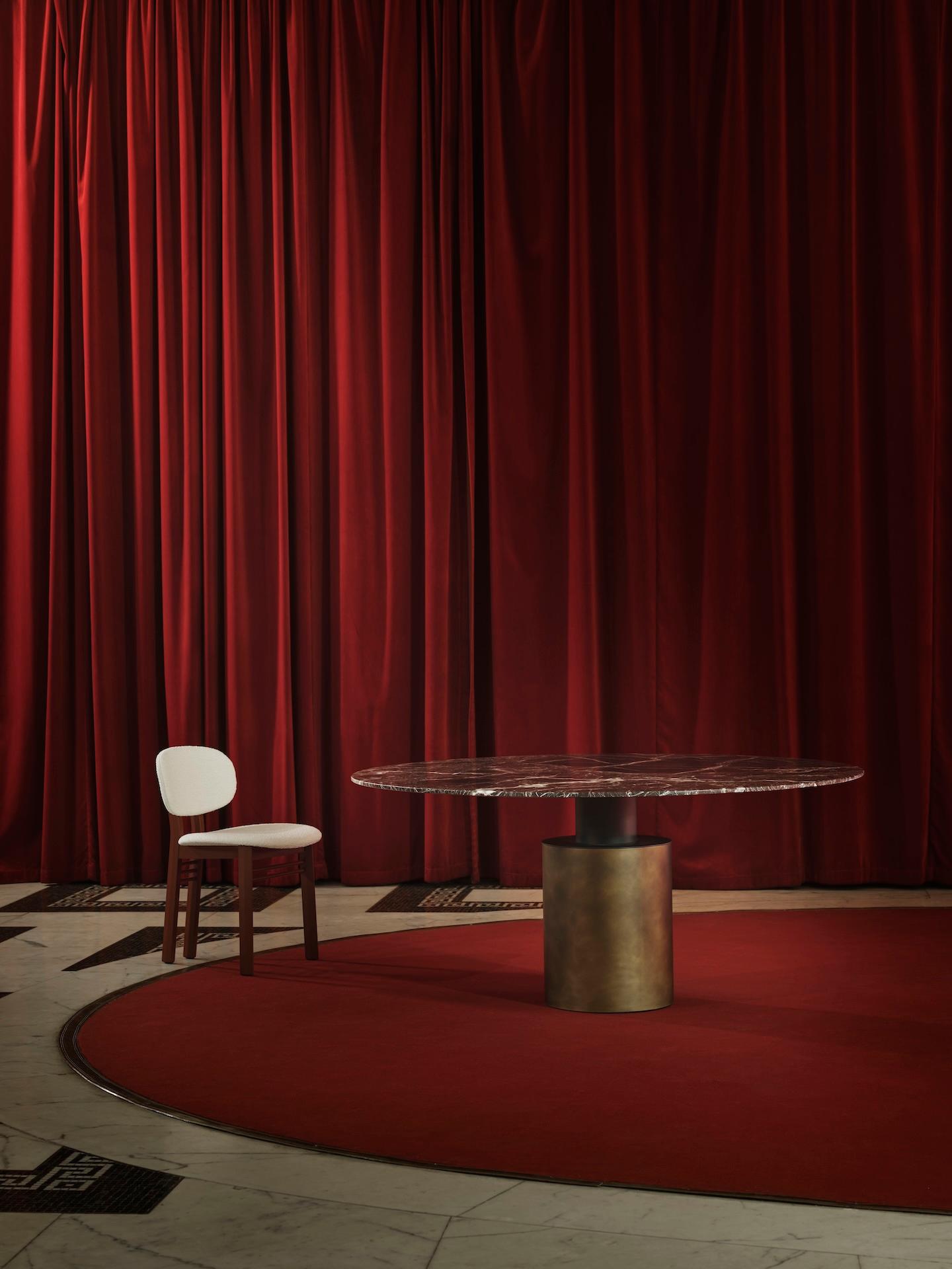 Mesa Creso Travertino Acerbis de  Lella y Massimo Vignelli en venta 4
