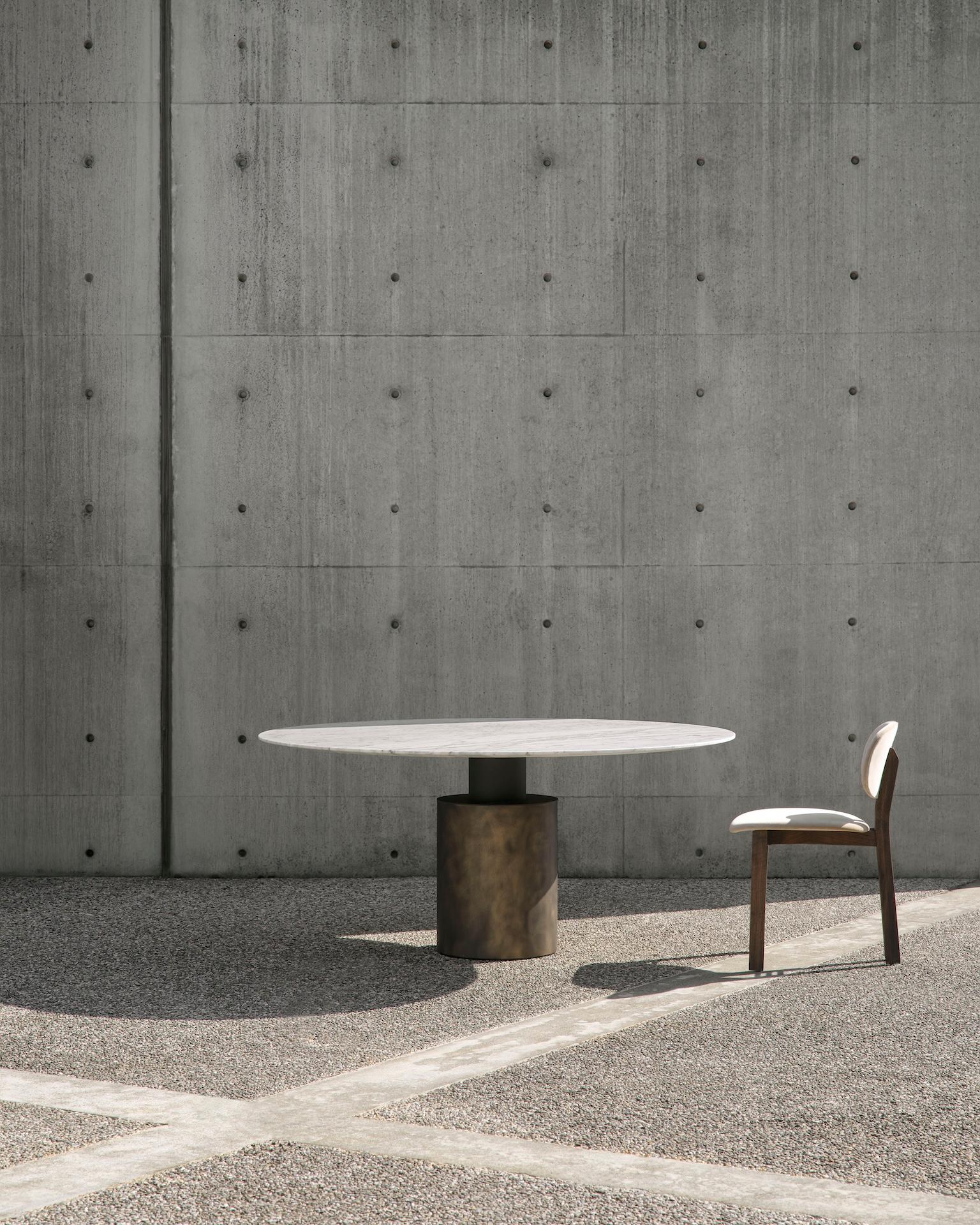 Mesa Creso Travertino Acerbis de  Lella y Massimo Vignelli en venta 2
