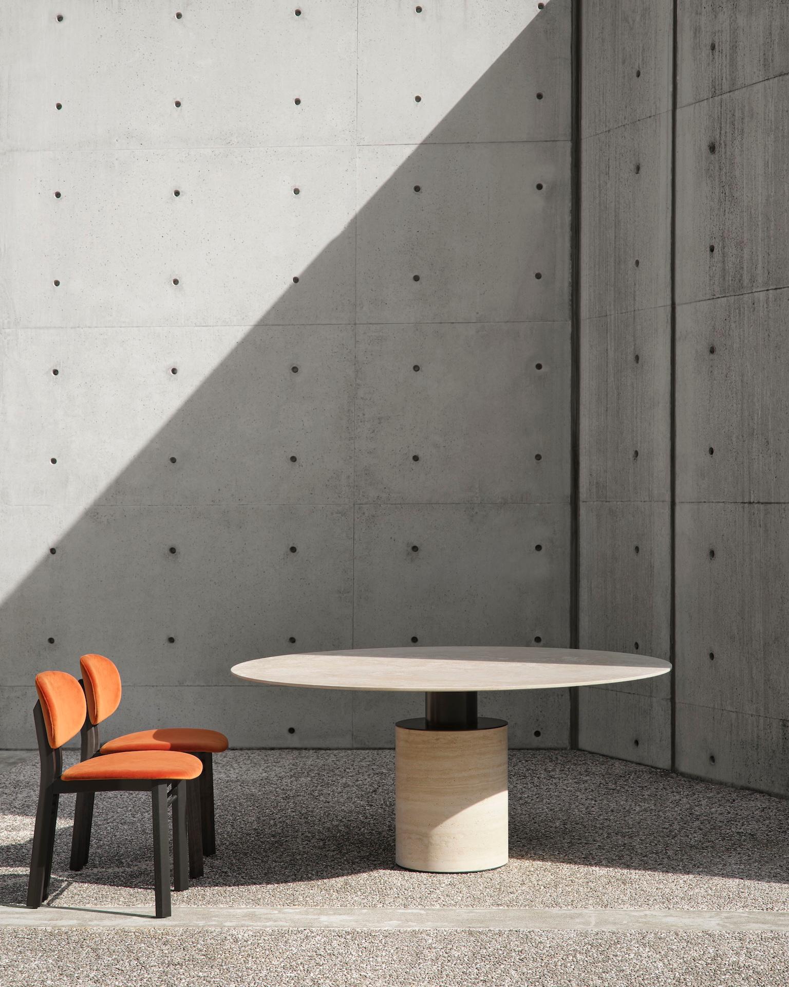 Mesa Creso Travertino Acerbis de  Lella y Massimo Vignelli en venta 3
