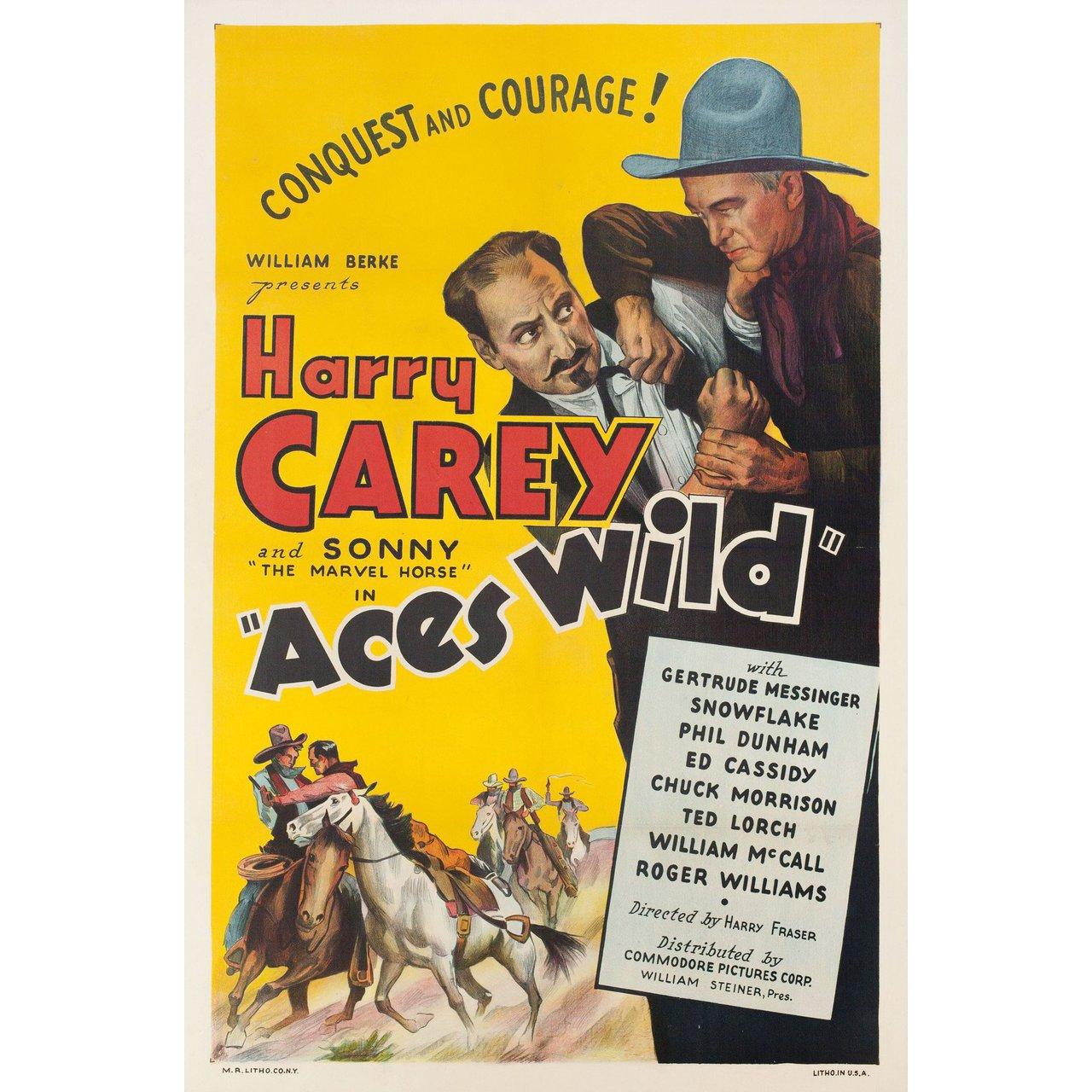 Original 1948 re-release U.S. one sheet poster for. Fine condition, linen-backed. This poster has been professionally linen-backed. Please note: the size is stated in inches and the actual size can vary by an inch or more.
           