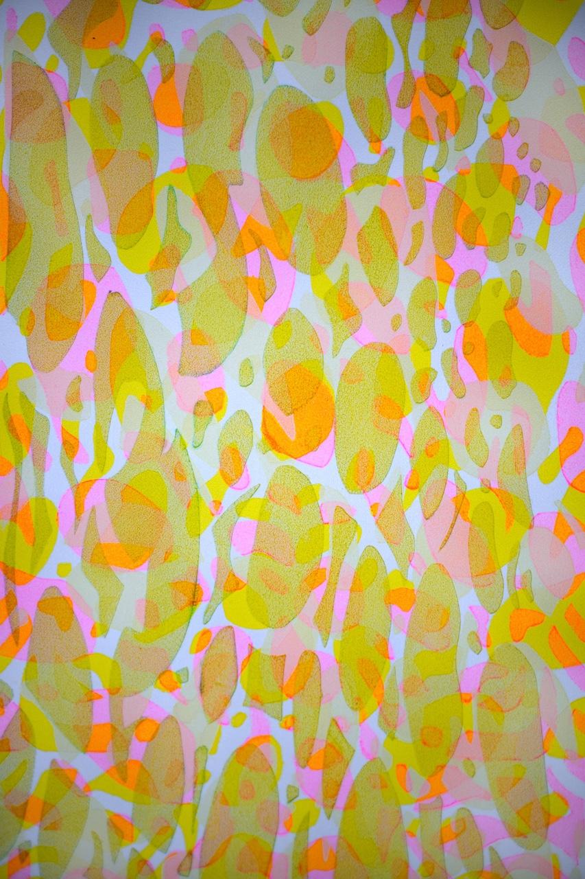 French Contemporary Art by Achao - Vâhana XXXVIII, Più Vicino del Paradiso - Beige Abstract Painting by ACHAO