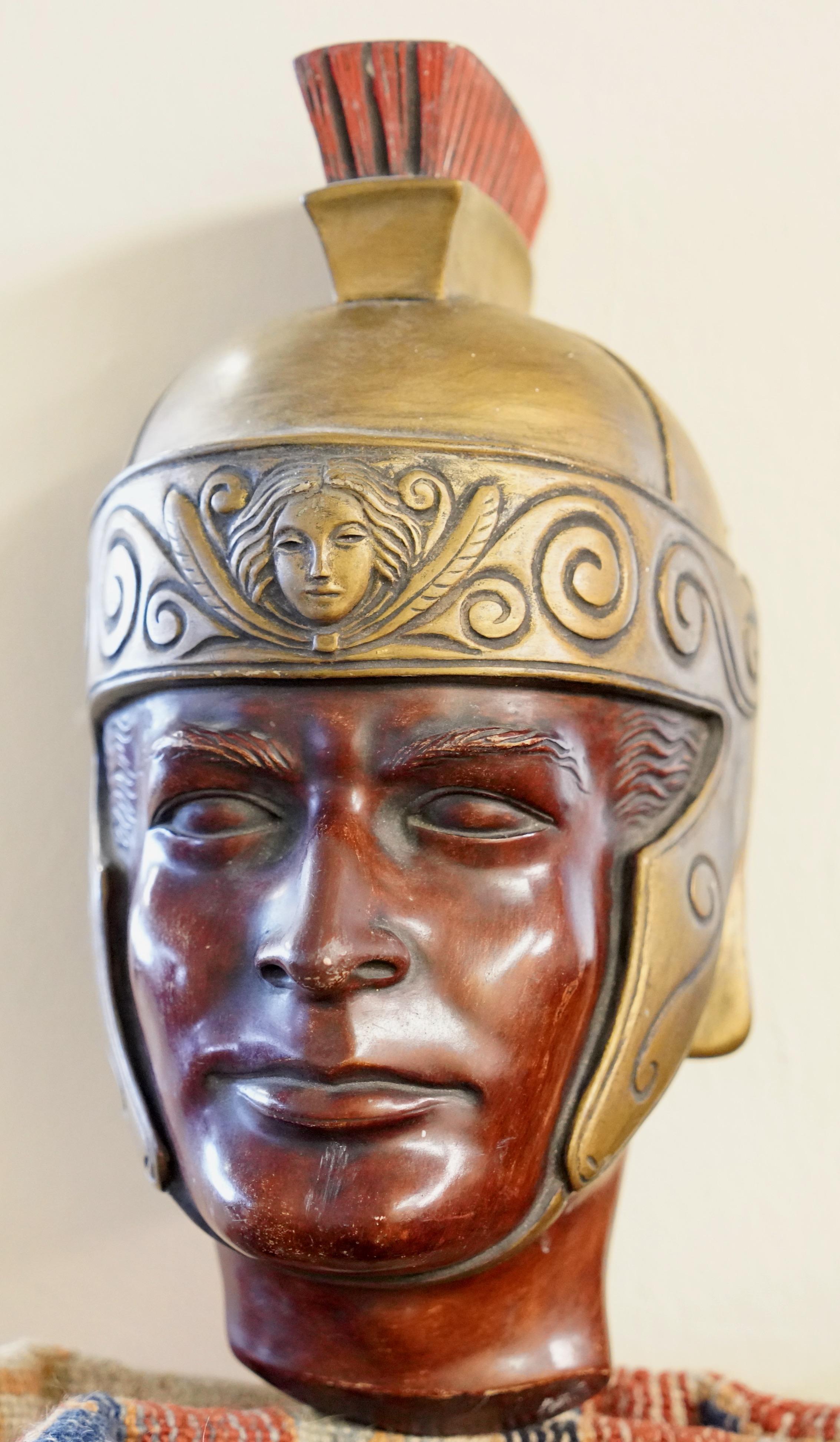 Ceramic Roman Soldier Wall Mask Inspired by 