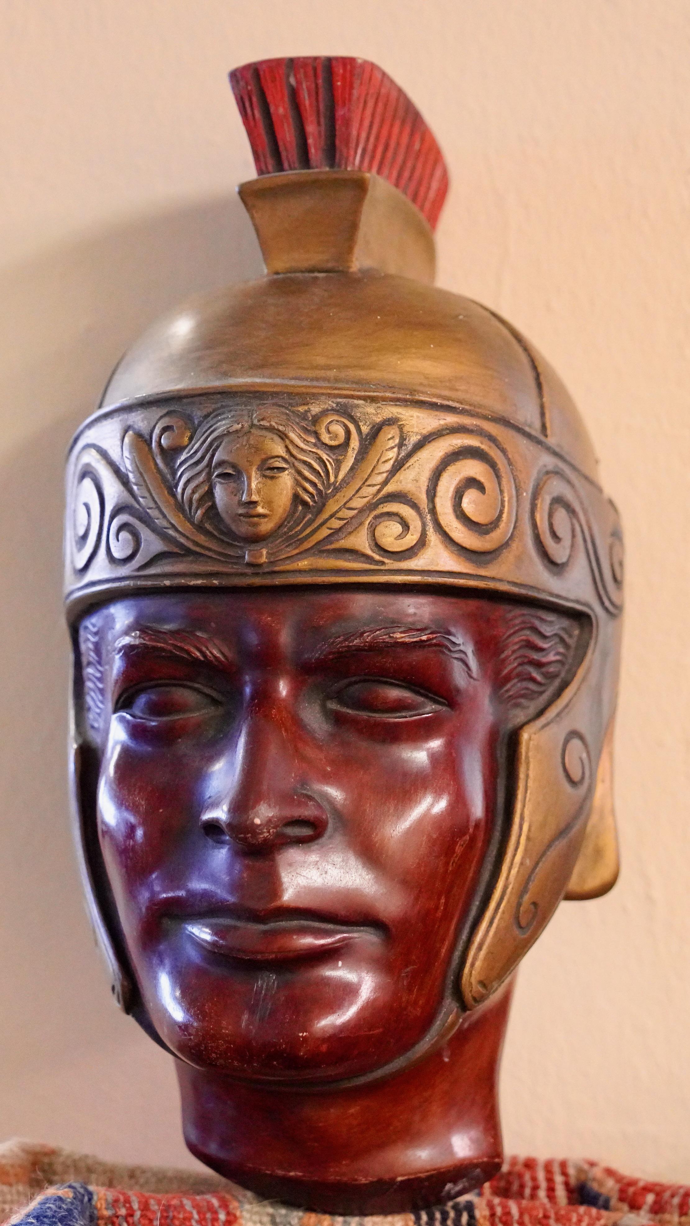 Achatit Ceramic Roman Soldier Wall Mask Inspired by William Wyler`s 