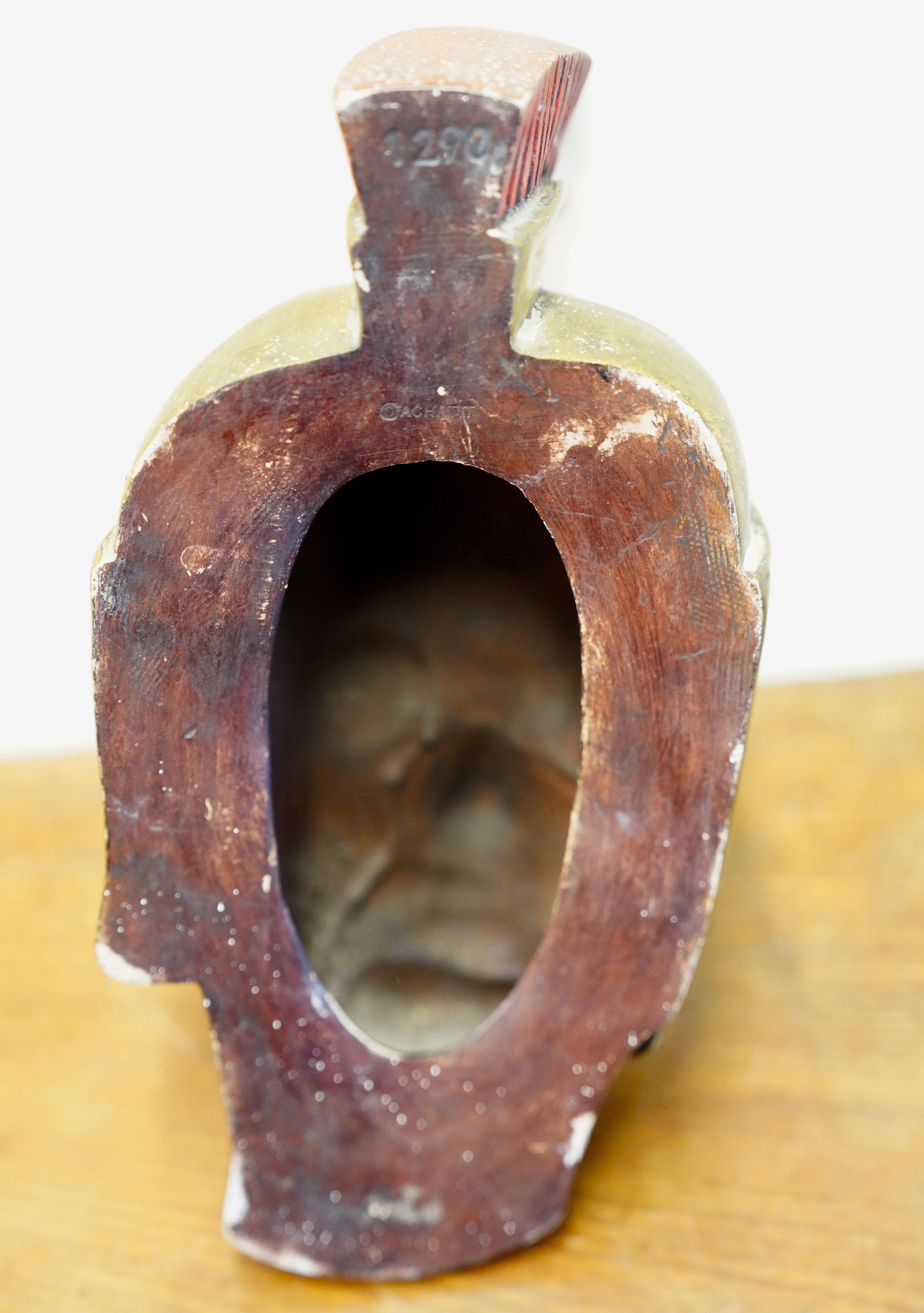 Achatit Ceramic Roman Soldier Wall Mask Inspired by William Wyler`s 