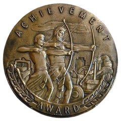 Achievement Bronze Plaque, 9" diameter