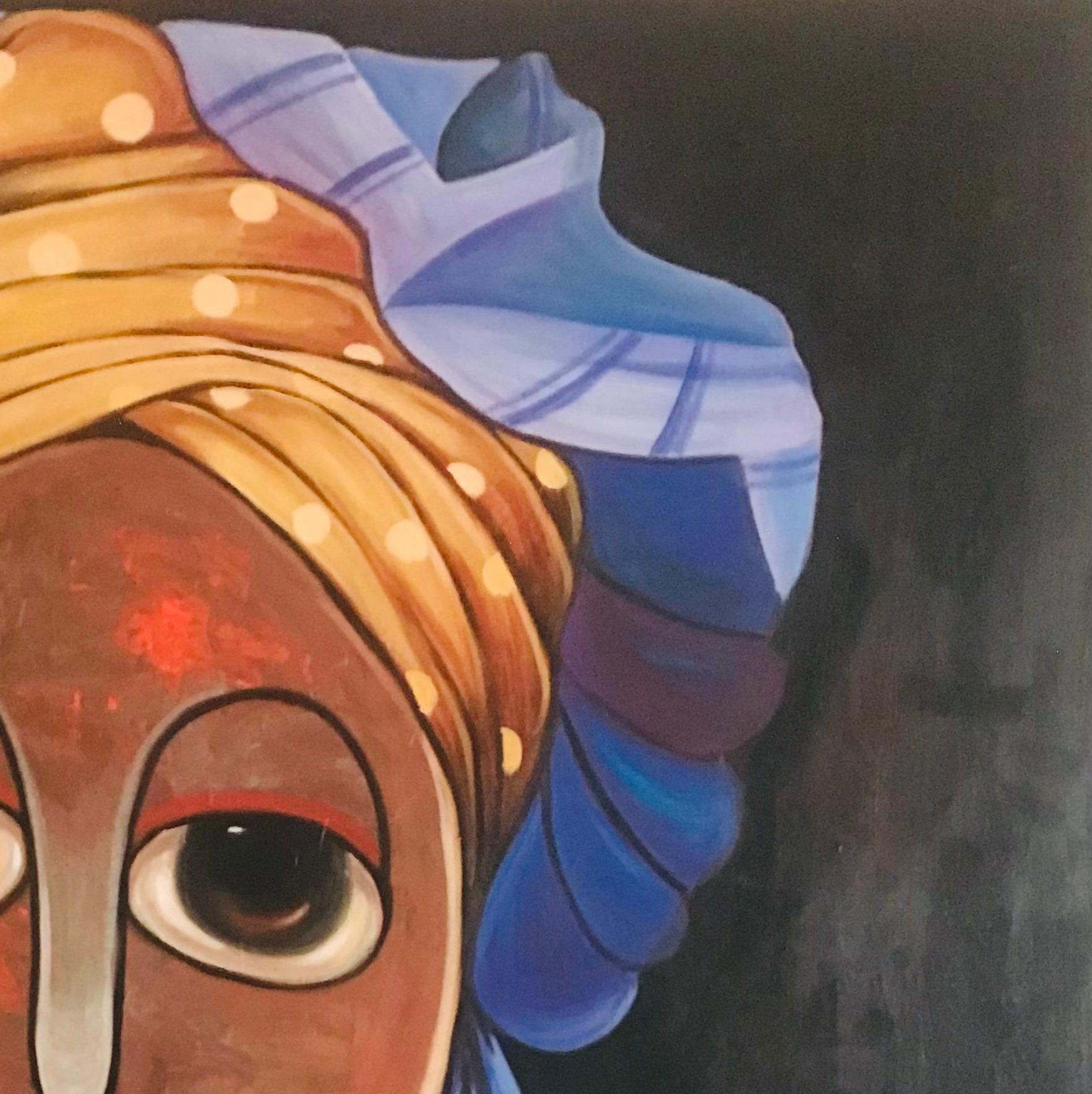 Aisha - Siglo XXI, Contemporáneo, Figurativo. Neoexpresionismo, África, Mujeres - Painting Expresionista de Achike Miracle Anayo