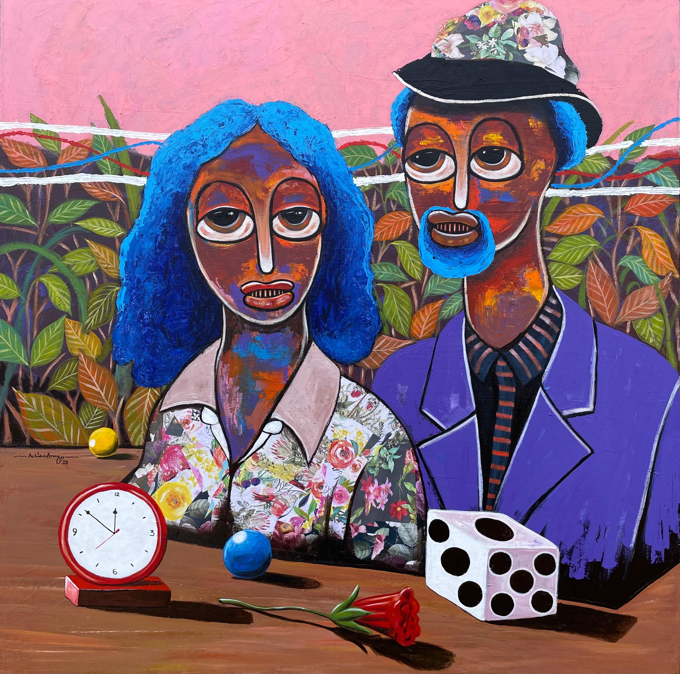 Achike Miracle Anayo Figurative Painting - Conjugal Bond