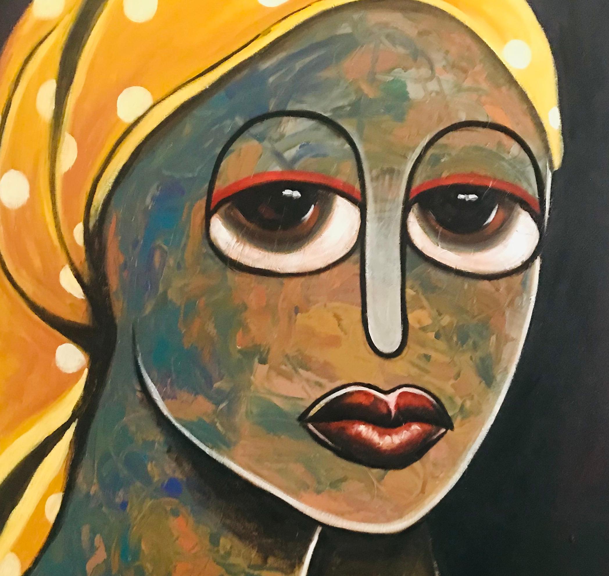 Halima -21° secolo, contemporaneo, figurativo. Neoespressionismo, donne, volti in vendita 1